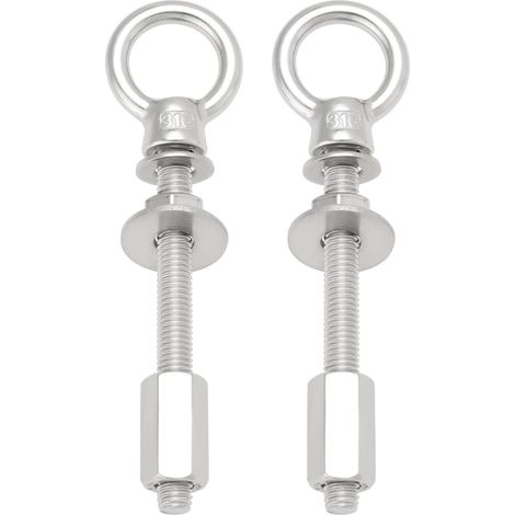 2 Sets Boulons à Anneau en Acier Inoxydable 316 M8x80mm avec écrous Et Rondelles pour Charnières de Porte Arrière Compatible avec Ducato Compatible avec Jumper (1/5)