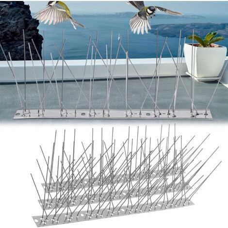 Pic Anti Pigeon Inoxydable, 25cm x 3 Pièces Pique Anti Pigeon pour Balcon, Respectueux des Animaux Pic Anti Oiseaux, pour Balcons, Jardins sur Toits ou Barrières D'intimité (1/5)
