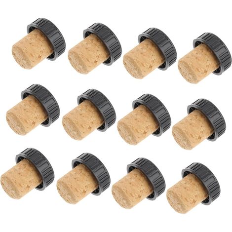 12 bouchons liège, plastique, naturels, pour brassage maison (1/5)