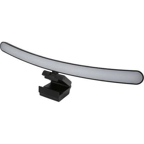 Barre lumineuse incurvée pour écran d'ordinateur, gradation progressive, 3 températures de couleur, commande tactile, port USB-C, lampe pour écran de bureau (1/5)