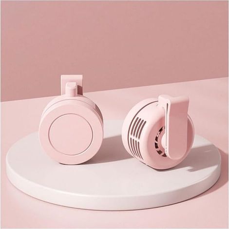 Mini ventilateur à clip de taille, ventilateur portable, mini ventilateur portable sans pales, rotation à 360° (rose)