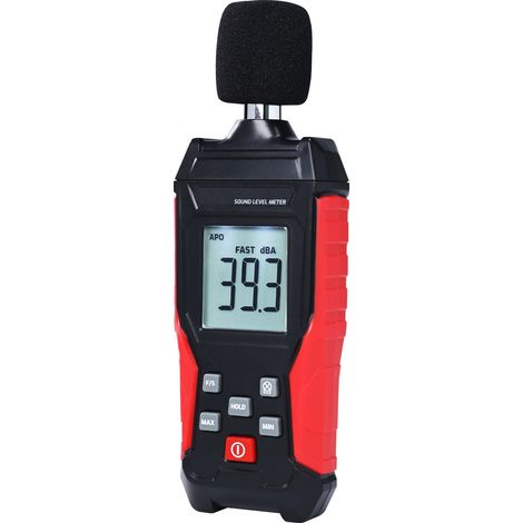 Medidor de ruido de audio digital de 30-130 dB con MÁX/MÍN, pantalla LCD retroiluminada, detector de sonido para el hogar, la oficina y la escuela. (1/5)