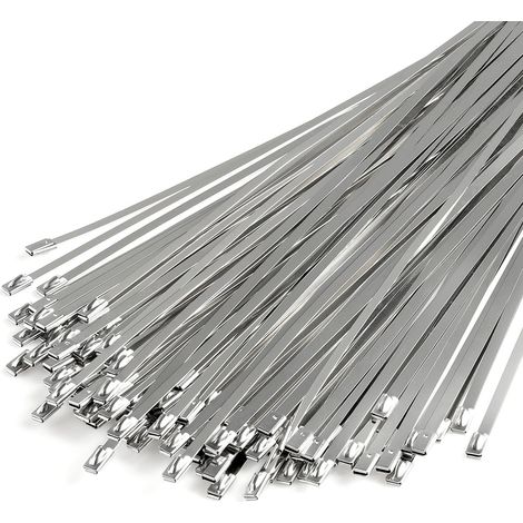 100 Stück Maschendrahtzaunbinder, 11.8 Zoll selbstsichernde Metallbinder aus Edelstahl 304, weit verbreitet für feste Zäune, Maschendrahtzaunrollen, Auspuffrohre, Outdoor, Workshop, etc. (1/5)