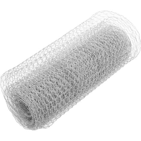 Grillage Hexagonal en Fer Argenté pour Poulailler Sécurisé et Pratique, Filet à Bétail pour Enclos à Volailles et Chats à Domicile (1/5)