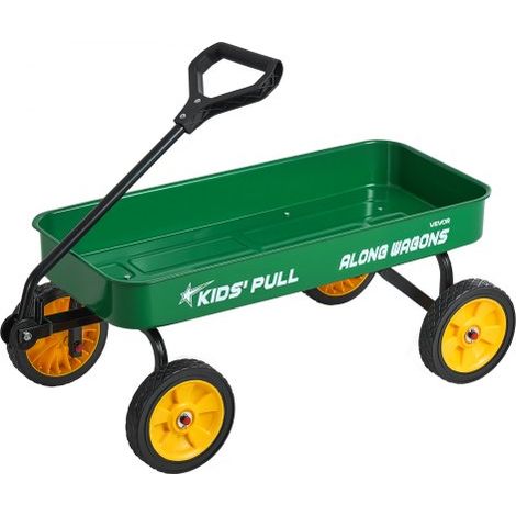 Bollerwagen für Kinder ab 18 Monaten, 1010x480x360 mm, Transportwagen Tragkraft bis 80 kg, Handwagen mit Griff, ideal als Geburtstagsgeschenk für Gartenarbeit, Strand & Camping, Grün (1/5)