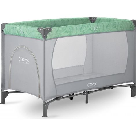Momi Lit De Voyage Belove 3 En 1 Avec Matelas Et Sac, 0-36 Mois, Max 15 Kg, 125x65x78 Cm, Vert