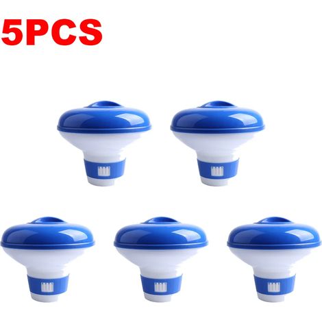 Accessoires de piscine (5 pièces) Distributeur de pastilles flottantes de chlore et de brome pour piscine et spa. (1/5)