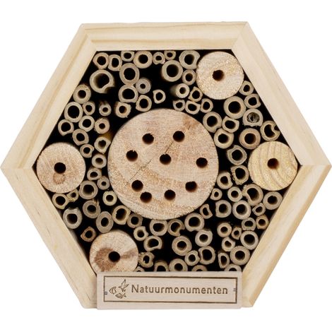 CJ Wildlife Insektenhotel Hexagon natur 16 x 8 x 16 cm Insektenhotel