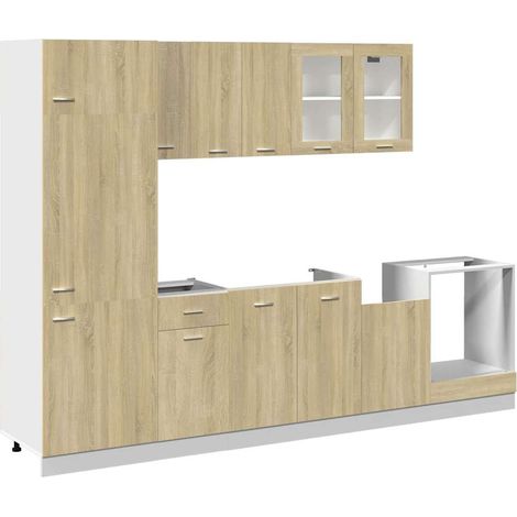 Maison Exclusive - Set Mobili da Cucina 8pz “Lyon” Rovere Sonoma in Truciolato