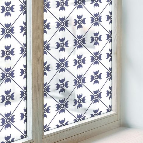 Fensterfolie 50x100 cm Dekorfolie Blickdicht Folie für Badezimmer Schlafzimmer Sichtschutz Fenster Milchglas PVC Dekorativ Selbstklebend Pflanzenmotiv