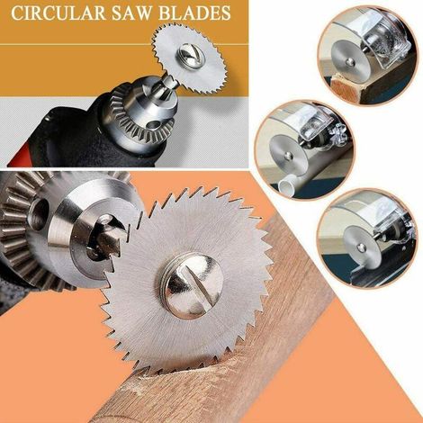 VURAHOME - Disques de coupe pour Dremel, accessoires d'outils rotatifs Mini roue de coupe diamantée à tige 1/8" et lames de scie circulaire HSS et roues de coupe en métal en résine Outils Bois Métal P (1/5)