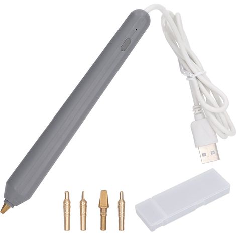 Stylo à chaud USB pour gaufrage et estampage à chaud, outil ABS de dessin et écriture, embossage par transfert de feuille métallique. (1/5)
