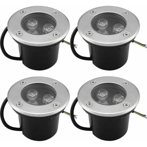 4 PACK 3W IP65 Outdoor Recessed LED Spotlight 270 Lumen Round Led Terrace Downlight Outdoor Garden L (1/5)