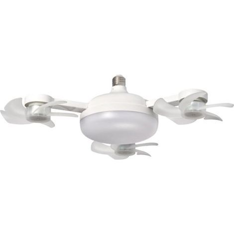 Ventilateur de plafond LED avec télécommande, luminosité réglable et circulation de l'air efficace pour un usage domestique (trois têtes)-Crezuo (1/4)