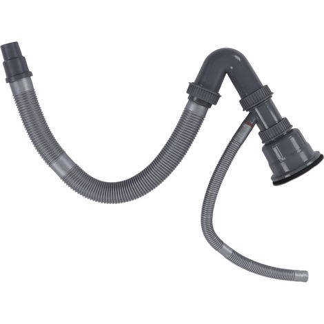 Évier simple avec bonde de vidange 50mm, raccord rapide pour bac unique, tuyau d'évacuation D50S01. (1/5)