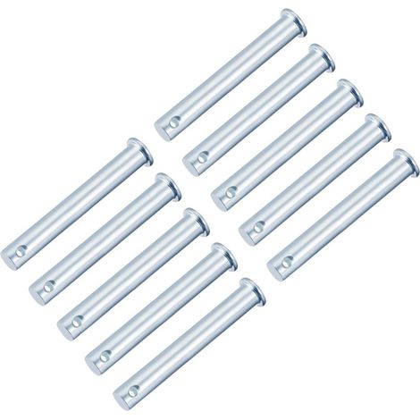 Goupilles Trou Unique 10mmx80mm Acier Zingué Tête Plate 10 Pcs (1/4)