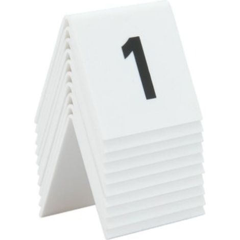 Securit Tischnummern-Set weiß 10 Teile