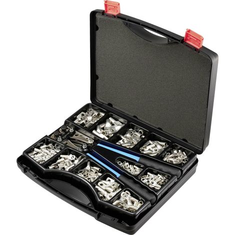 TRU COMPONENTS TC-11894512 Rohrkabelschuh-Sortiment 6 - 50 mm² mit Crimpzange 6 mm² 50 mm² argent 281 pc(s) (1/5)