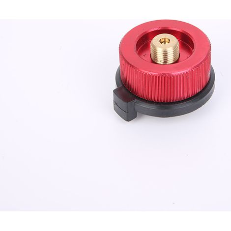 1 pièce Adaptateur de réchaud de camping Adaptateur de propane Vanne Lindal Adaptateur de réservoir de butane Cylindre Convertisseur de réservoir de gaz, Rouge (1/4)