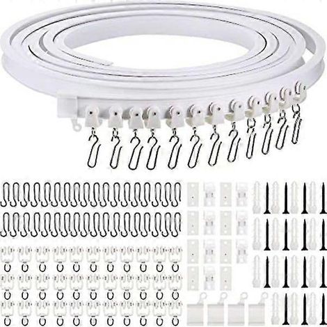 Rail de plafond flexible de 5 mètres pour rideaux, rideau de plafond flexible (1/2)