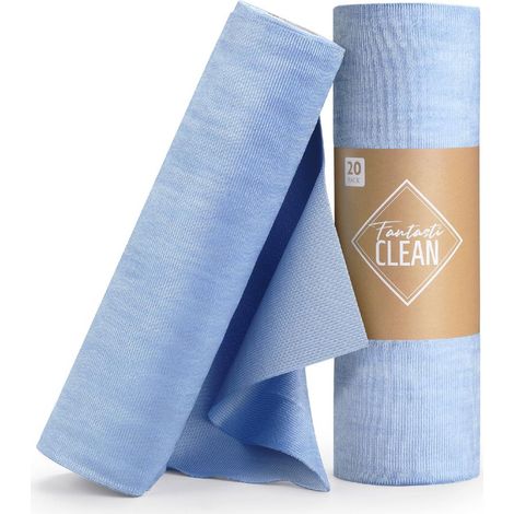 ROULEAU 20 LAVETTES VITRES DETACHABLES 30X40CM 90% POLYESTER 10% POLYAMIDE