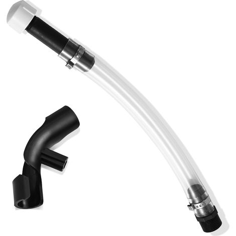 Tuyau Bidon Carburant Course avec Cintreuse Tuyau, PVC Transparent Conception Filtre Bec Bidon Gaz Course Cintreuse avec Fixation d'Ouverture et de Fermeture en Forme de X (1/5)