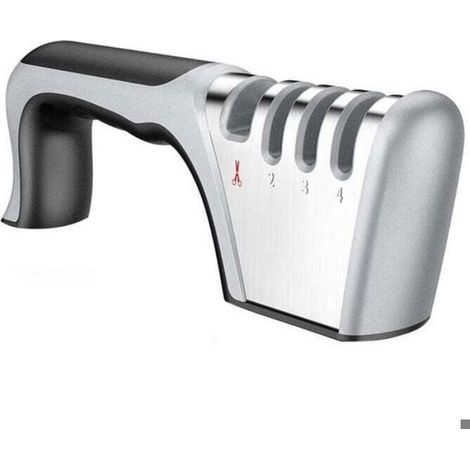 Aiguiseur De Couteaux - 4 En 1 Avec Niveaux Tungstène Diamant Et Céramique - Pour Cuisine Domestique Et Professionnelle - Base Antidérapante Et Gants De Sécurité Inclus (1/5)