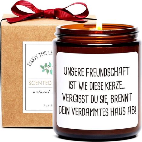 Duftkerze Geschenke Freundin Frauen Bestie BFF Geburtstag Freundschaft (1/5)