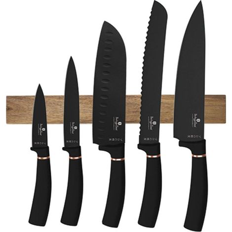 Zestaw 5 noży kuchennych Z listwą berlinger haus BH-2884 rosa negra (1/2)