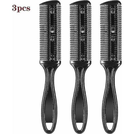 Peigne tondeuse à cheveux double face, lame en acier inoxydable pour coupe précise et usage domestique