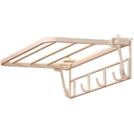 35cm Blanc Étendoir à linge pour radiateur Porte serviettes en fer à suspendre Pour chauffage et salle de bain Sans perçage nécessaire (1/4)