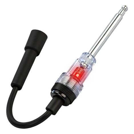 Testeur d'Allumage par Étincelles, Testeur de Bougies et Bobines d'Allumage pour Petits Moteurs, Tondeuse à Gazon, Moto et Voiture, Outil de Diagnostic Moteur avec Câble en Ligne Droite (1/5)