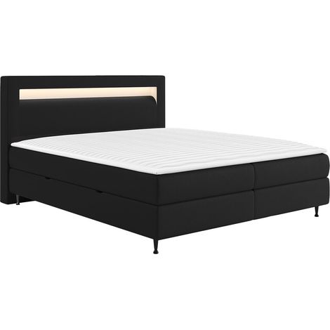 Cama continental ComfiDream Celara, Soft 011, Continental, Doble, 160x200, Cuero ecológico, Somieres, 167x212x116cm, LED (1/5)