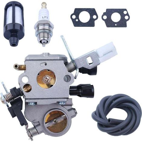 Kit carburateur, carburateur ADEFOL, filtre à air, bougie d'allumage et durite d'essence, pièces détachées pour tronçonneuses STIHL MS171, MS181, MS211 (1/4)