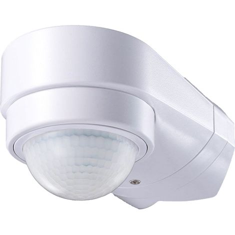 Sensore di Movimento PIR Montaggio a Parete Angolare Interno Esterno Bianco SKU-6613 (1/3)