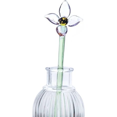 Bouquet de fleurs en verre soufflé à la main, ornement décoratif pour bureau, maison ou fête. (1/5)