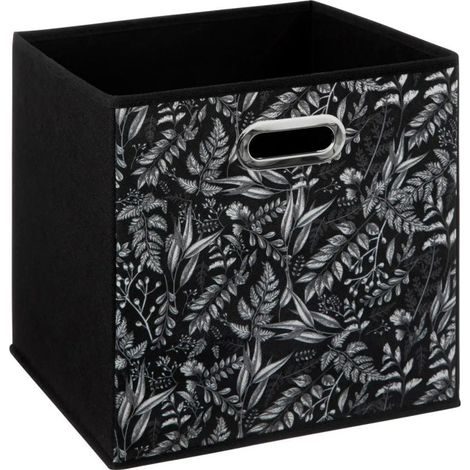 Boîte de Rangement "Botanical" 31x31cm Noir (1/3)