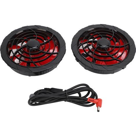 Cooling fan for air-conditioned vest – 2 units, 9 blades, brushless, 6200 rpm, 24V USB powered (1/5)