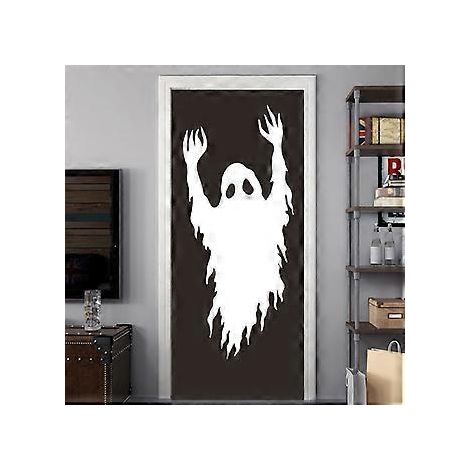 3D-Halloween-Wandaufkleber, weiße Halloween-Geister-Wandaufkleber, abnehmbare Halloween-Wanddeko, gruselige Schlafzimmerdekoration, Halloween-Autofenster-Aufkleber