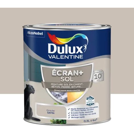 Peinture DULUX VALENTINE Ecran+ Sol Gravier Satin 0,5 L (1/3)