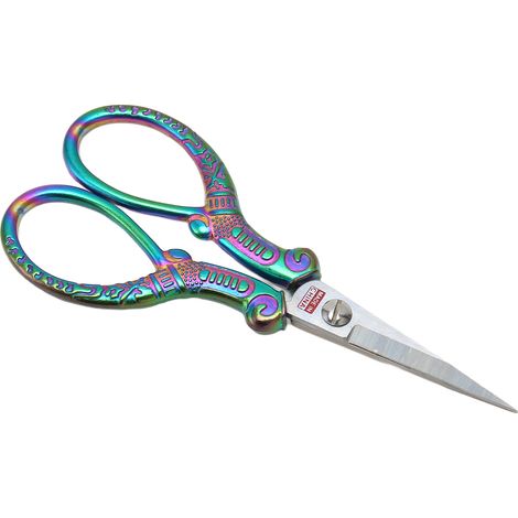 Ciseaux à broder en acier inoxydable couleur titane, réutilisables, durables, tranchants, adaptés aux travaux manuels sur tissu du quotidien. (1/5)