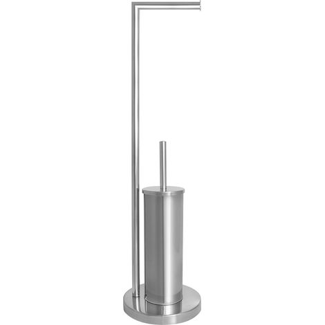 Toilettenpapier- und Toilettenbürstenständer AWD INTERIOR 1575 silber (1/4)