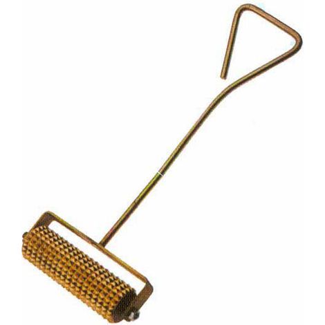 Mass Bocciarda Rullo Ottone 18 cm con Manico Metallo Verniciato 130 cm Utensile Manuale