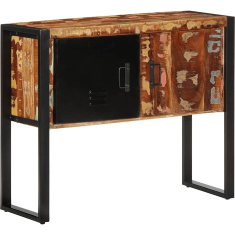 Konsolentisch Mehrfarbig 90x35x75 cm Altholz Massiv
