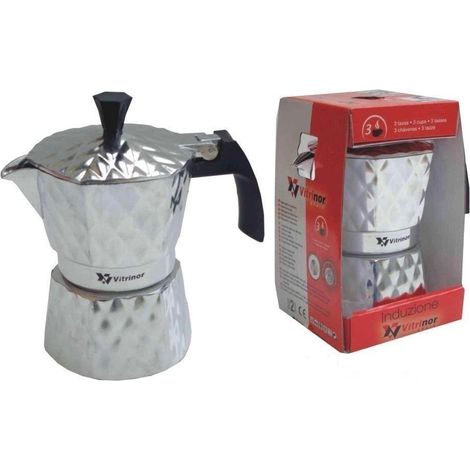 CAFFE' CAFFETTIERA PER INDUZIONE RAPIDA 3 TZ. ALLUMINIO PRA 0067167 (1/2)