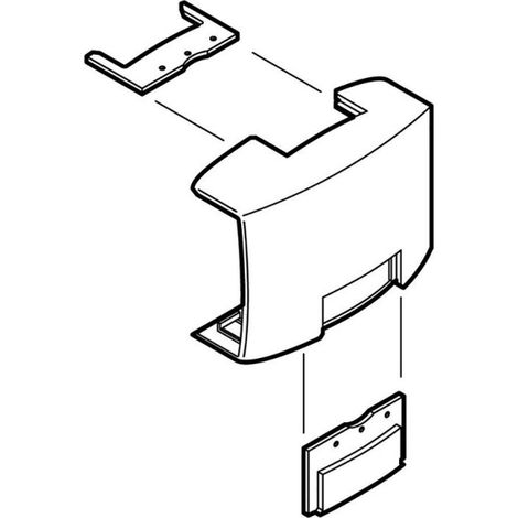 Té de dérivation pour moulure Keva 50x20mm blanc Artic (11587)