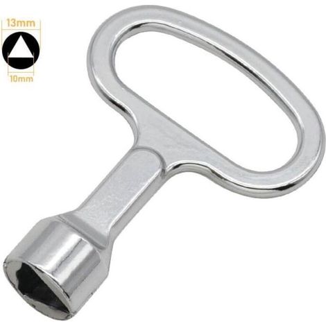 Clé triangulaire pour poubelle Clé triangulaire à douille métallique jaune adaptée au boîtier d'armoire électrique de l'ascenseur du compteur de gaz (1/4)