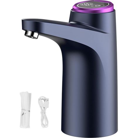Pompe à Eau Potable Électrique Distributeur d'Eau USB Automatique pour Bouteilles de 5 Gallons Rechargeable Compatible 18.9L 15L 10L 5L for Bureau Cuisine Camping (1/5)