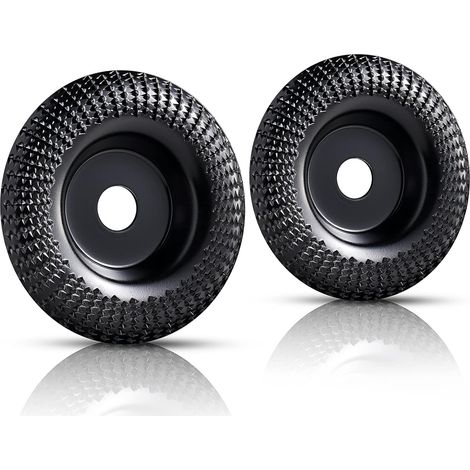 Lot de 2 disques de meulage grossier pour façonner et poncer le bois - 100 mm - Pour meuleuses d'angle de 16 mm (1/5)