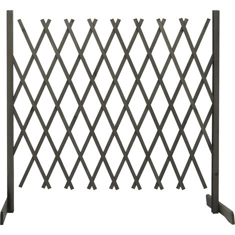 Clôture en treillis de jardin-Grillage de jardin Gris 180x100 cm Bois de sapin (1/5)